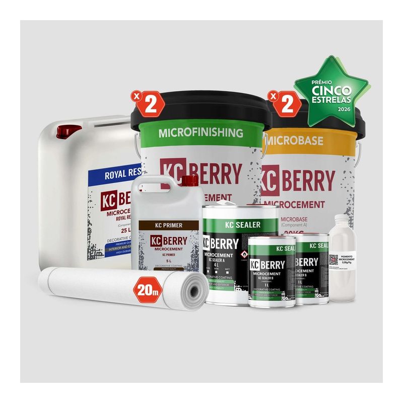 KCberry Complete Microcement Kit for 20 m² — full application system in one box