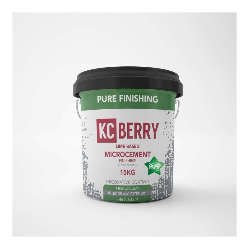 KCberry Finishing PURE — lime-based finishing coat, hand-applied, 15 kg bucket