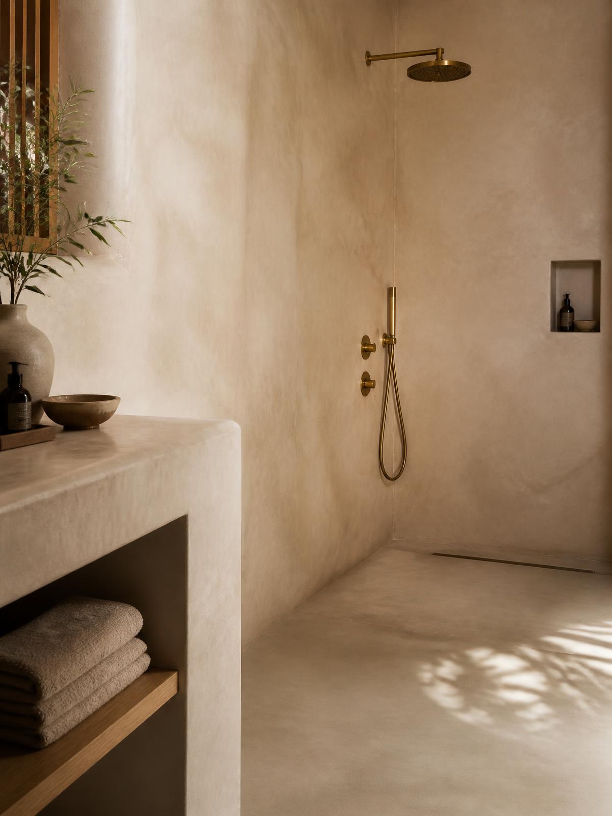 Microcement bathroom — Dublin residence by KCBerry