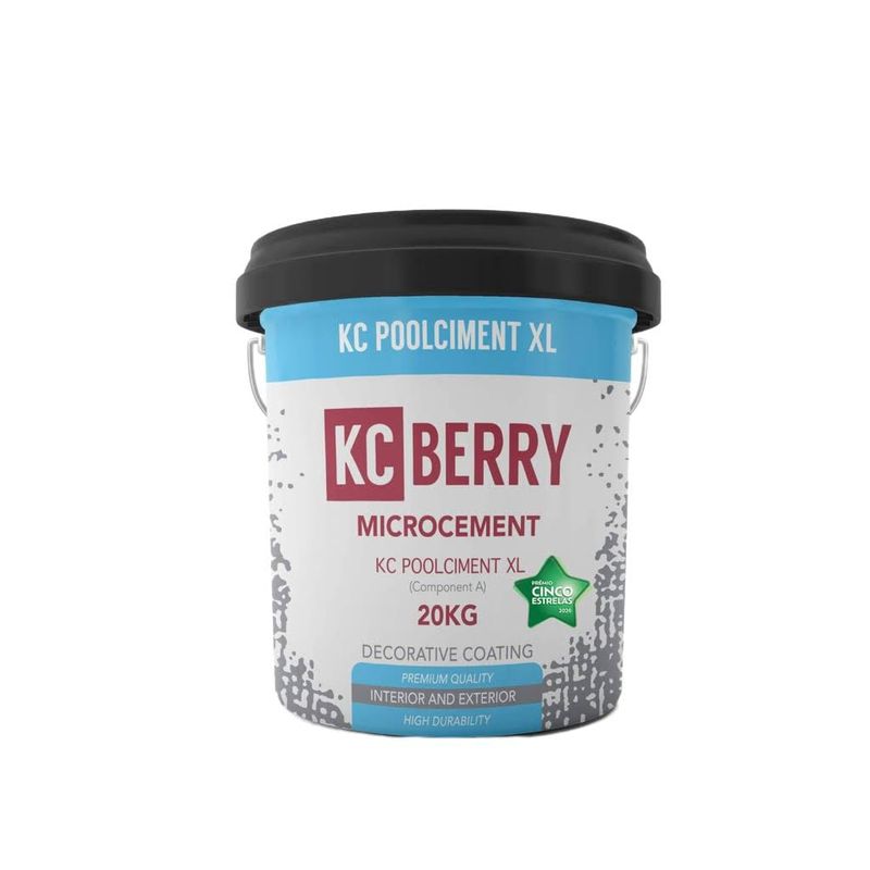 KCBerry Poolciment XL — two-component pool base microcement in a 20 kg bucket